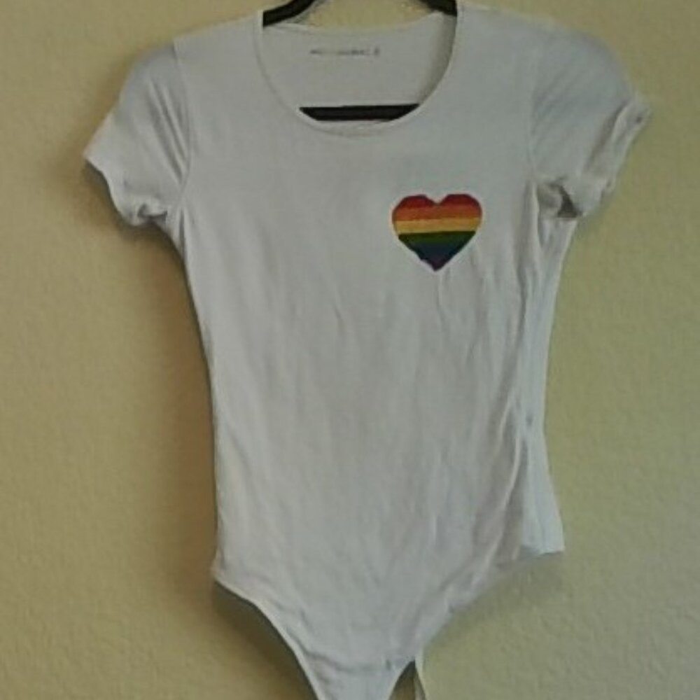 White Cotton Pride TShirt Bodysuit